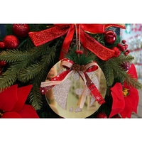 Ornament brad, Flippy, Ren, Auriu, Lucios, 17*17CM, Acril, Interior/ Exterior