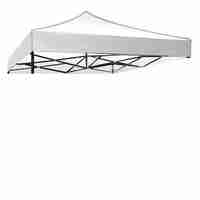 Cort pliabil pentru Evenimente, cadru metalic pentru curte si gradina, 2x2 m, Alb, Flippy