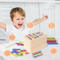 Jucarie de Sortare, Flippy, din Lemn, +36 Luni, Tip Montessori, Multicolor