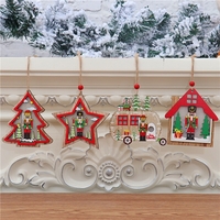Ornament de Brad, Flippy, cu Lumini LED, din Lemn, Figurina Spargatorul de Nuci, Model Masina, Multicolor