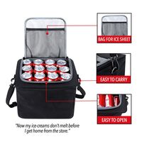 Organizator Auto pentru Portbagaj, Flippy, Model Pliabil, din Panza, cu Geanta Termoizolanta Detasabila, 3 Compartimente, Curele Ajustabile, 90 x 35 x 30 cm, Negru