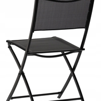 Set mobilier balcon pliabil cu masa sticla si 2 scaune, structura metalica, 60x70 cm, negru