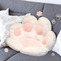 Perna Decorativa, Vafy, Model Laba de Pisica, din Plus, pentru Scaun/Canapea/Podea, 80 x 70 cm, Alb