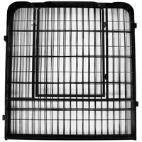 Tarc pentru animale de companie, din fier, forma configurabila, cu usa de acces, 4XL, 184x100x93cm, negru