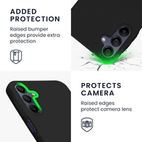 Husa de Protectie Matte TPU, Vafy, pentru Samsung Galaxy A35 5G, Protectie Camera, Antisoc, Antizgariere, Antialunecare, Acoperire Completa, Negru