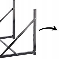 Suport suspendat pentru anvelope reglabil, montaj pe perete cu kit instalare inclus, 120x56x50 cm, negru