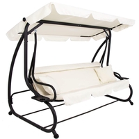 Balansoar leagan pat 4 persoane Sersimo Tenerife, cu plasa anti-insecte, sarcina 320kg