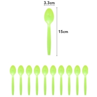 Set 10 Linguri de Unica Folosinta, Flippy, Colectia Dino Park, 15 x 3.3 cm, din Plastic PE, Multicolor