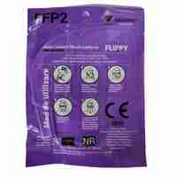 Set 5 bucati Masca de protectie faciala, Flippy, de unica folosinta pentru adulti, FFP2, KN95 CE 0370, 5 straturi, nesterila, ambalaj individual, Alb
