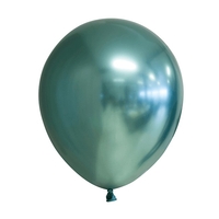 Set 12 Baloane, Flippy, din Latex Chrome, 30 cm, Turcoaz