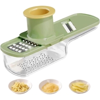 Razatoare Manuala, Vafy, cu Recipient de Stocare, pentru Legume, din Plastic si Otel Inoxidabil, Multifunctionala, Verde