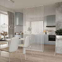 Riflaj perete despartitor MDF, LDA PREMIUM, Stejar Argintiu, 275x58 cm