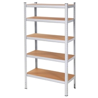 Raft cadru metalic modular pentru depozitare, 5 polite, 180x90x30cm, sarcina 875kg