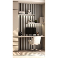 Riflaj MDF decorativ LDA PREMIUM de tip Panou Acustic, Alb Mat, 260x40 cm