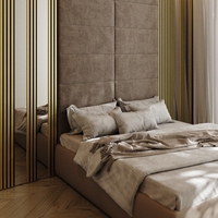 Riflaj MDF decorativ LDA PREMIUM de tip Panou Acustic, Auriu, 260x40 cm
