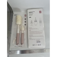 Set 3 Perii de Spalat Biberoane, Vafy, pentru Tetina, Biberon, Pai, Materiale Sigure, fara BPA, Curatare 360°, Roz