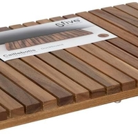 Gratar dus 5Five Acacia din lemn de salcam, antiderapant, 53x36x3 cm, natur