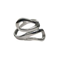 Inel pentru Dama Argint 925, Jolie, Model Sarpe Dublu 5.2 gr, Marimea 57, 2.5 x 2 cm, Argintiu
