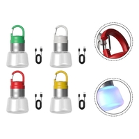 Lampa Portabila, Flippy, de Voiaj/Camping, Incarcare USB, IPX5, LED RGB, din ABS, 300 mAh, 10 x 5.5 x 5.5 cm, Alb