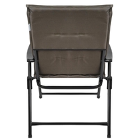 Scaun pliabil de gradina cu perna, structura metalica, 59x66x90 cm, maro