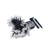 Instalatie Craciun, Tip Globuri de cristal, 200 Led-uri, 22 metri, Multicolor, Energie solara, Senzor de lumina, Vafy