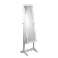 Dulap de toaleta cu oglinda si spatiu de depozitare bijuterii, 35x139cm, alb