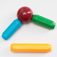 Set de constructie din piese magnetice educative pentru copii 128 de piese, multicolor
