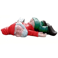 Decoratiune pentru Gradina, Flippy, Model Pitic de Gradina Beat, Statuie Amuzanta pentru Gradina, Decor pentru Gradina, Gnom Beat, 18 cm, Rosu