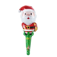 Balon Mos Craciun, Vafy, din Folie de Aluminiu, de Mana, Tema Craciun, 27 x 80 cm, Multicolor