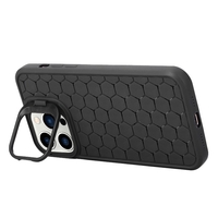 Husa de Protectie TPU, Vafy, pentru Apple iPhone 14 Pro Max, 3D Cube, cu Inel, Protectie Camera, Antisoc, Antizgariere, Antialunecare, Acoperire Completa, Negru