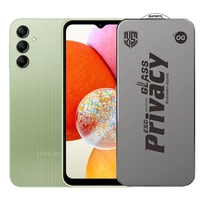 Folie de Protectie pentru Samsung Galaxy A14, Vafy, Sticla Securizata ESD Antistatica, Super-X Privacy OG, Margini Negre, 0.30 mm, Transparent Inchis