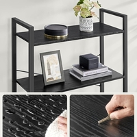 VASAGLE Biblioteca 6 rafturi, cadru metalic si polite PAL, stil industrial, 80x30x186 cm, negru