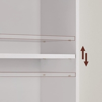 VASAGLE Biblioteca 6 rafturi, in stil scandinav, rafturi ajustabile, PAL, 60x24x179 cm, alb
