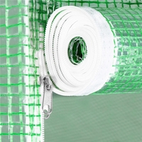 Folie pentru sera gradina 450x200x200 cm, 140 g/m², armata cu plasa, UV4, 9 ferestre, verde
