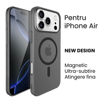 Husa de Protectie compatibila Apple iPhone 17 Air, Vafy, Magnetica Ultra-subtire, Anti-alunecare, Protectie PC, Rezistenta la Zgirieturi, Negru