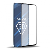 Folie de Protectie, Flippy, pentru iPhone 15 Plus, Tempered Glass 5D, Full Cover, Margini Negre, Transparent