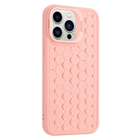 Husa de Protectie TPU, Vafy, pentru Apple iPhone 14, 3D Cube, cu Inel, Protectie Camera, Antisoc, Antizgariere, Antialunecare, Acoperire Completa, Roz