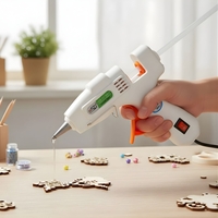 Pistol de Lipit cu Silicon la cald, Vafy, 20 W, pentru Batoane 7 mm, Duza din Aluminiu Anti-picurare, Incalzire Rapida, pentru Bricolaj, Artizanat și Reparatii, Alb
