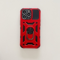 Husa de protectie Vafy compatibila cu Apple iPhone 13 Pro Defender Model 4 cu suport,Rosu