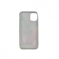 Husa protectie Vafy compatibila cu Apple iPhone 12 Soft IMD TPU Marble Geometric Roz