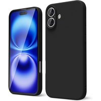 Husa de Protectie Matte TPU, Vafy, pentru Apple iPhone 16, Protectie Camera, Antisoc, Antizgariere, Antialunecare, Acoperire Completa, Negru