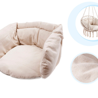 Scaun rotund tip leagan suspendat cu perna Confort Plus, casa sau gradina, bej