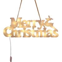Instalatie LED de Craciun, Vafy, Litere 3D, Merry Christmas, Lumina Calda, 27.5 x 10.5 x 1.4 cm, Alb