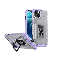 Husa de protectie Vafy compatibila cu Apple iPhone 13 Acrylic Armor cu suport Mov