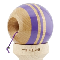 Kendama X Originala RAINBOW, Profesionala, Flippy, Cupe Mari KING SIZE V3, Super Sticky, Gaura in Baza, Rulment Metalic, din lemn 18 cm, Ata 62/65 cm, Indigo/Maro