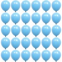 Set 12 Baloane, Flippy, din Latex Standard, 13 cm, Albastru Deschis