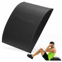 Suport lombar fitness pentru abdomene, spuma si MDF, 38x30x8 cm, negru