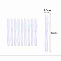 Set 10 Cutite De Unica Folosinta, Flippy, Plastic, 17x1.6 cm, alb