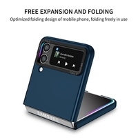 Husa de protectie Vafy, Pliere Tridimensionala, Multifunctionala, PC, pentru Samsung Galaxy Z Flip 3 , Albastru