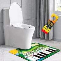 Covoras de Baie, Flippy, Model Pian Electric, Interactiv, 3 Moduri, +14 Ani, din Panza, cu Baterii, 60 x 48 cm, Verde